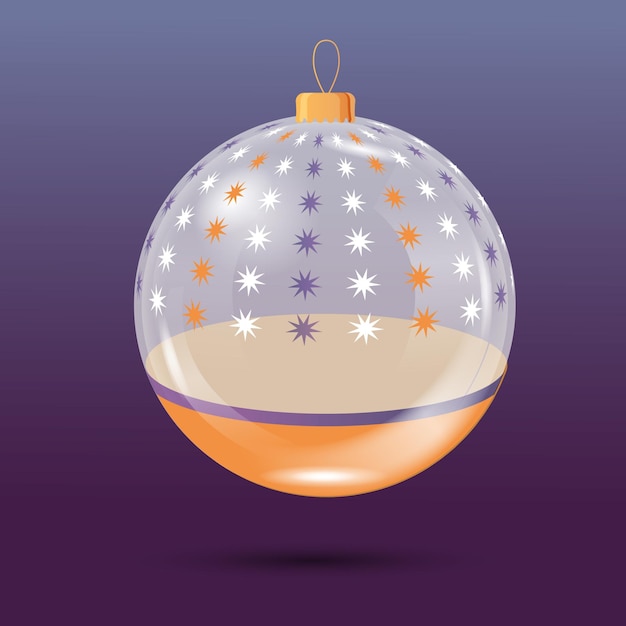 Crystal christmas ball ornament