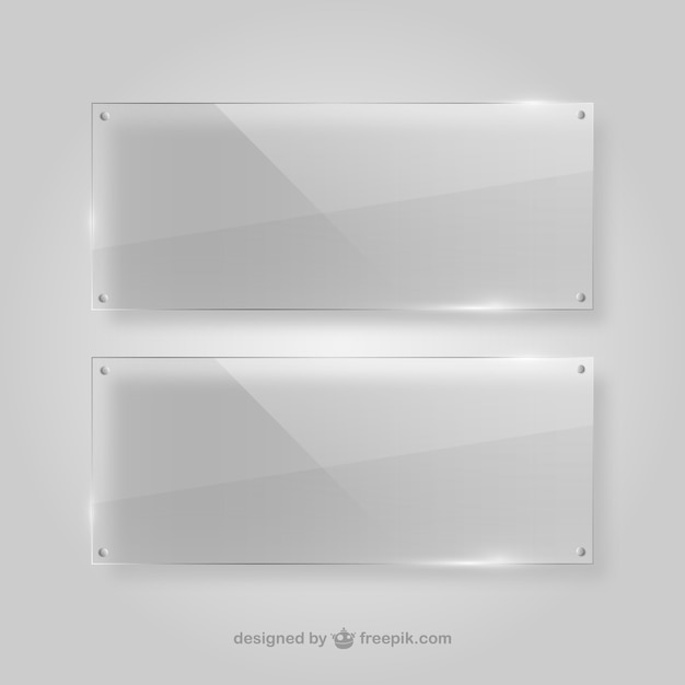 Free vector crystal transparent frames