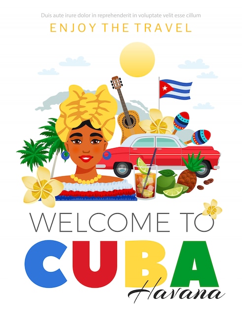 Cuba And Havana Travel Poster