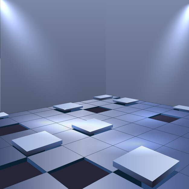 Cubes floor realistic background