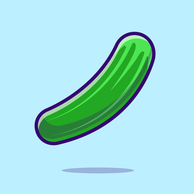 Free Vector cucumber vegetable cartoon vector icon illustration food nature icon concept isolated premium flat