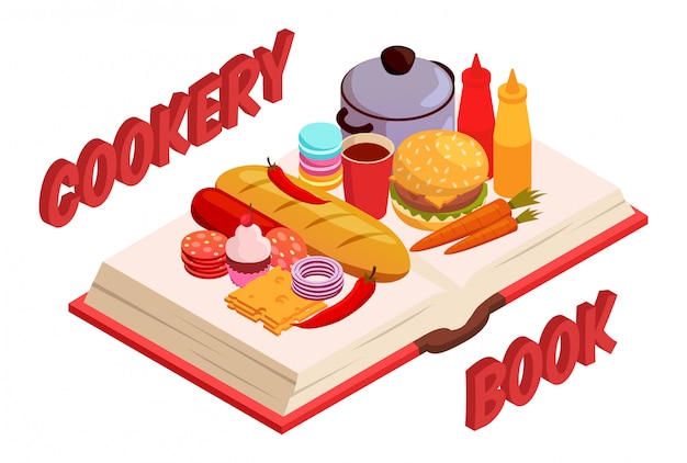 Culinary Book Isometric  