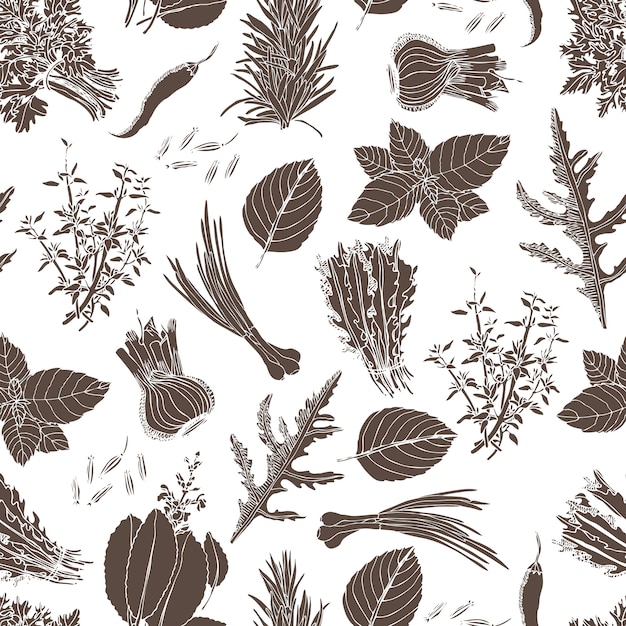 Free Vector culinary herbs background