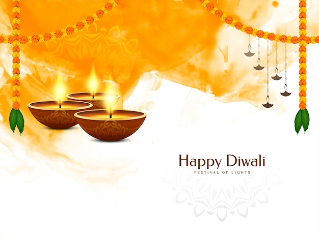 Cultural Happy Diwali festival celebration background 