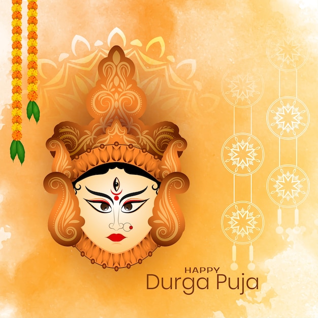 Cultural happy Durga puja festival subh navratri background