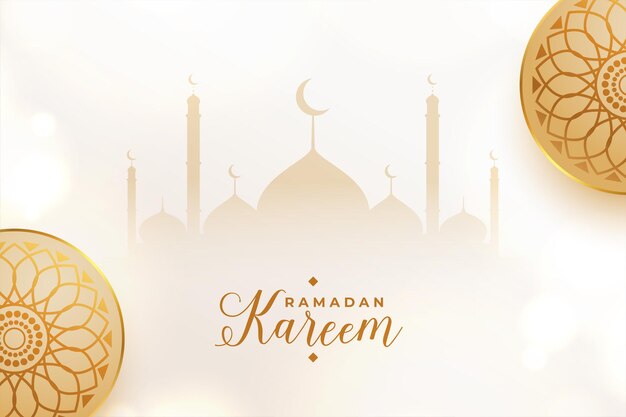 Cultural ramadan kareem islamic festival greeting design