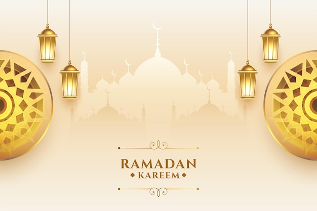 Cultural ramadan season blessings banner design