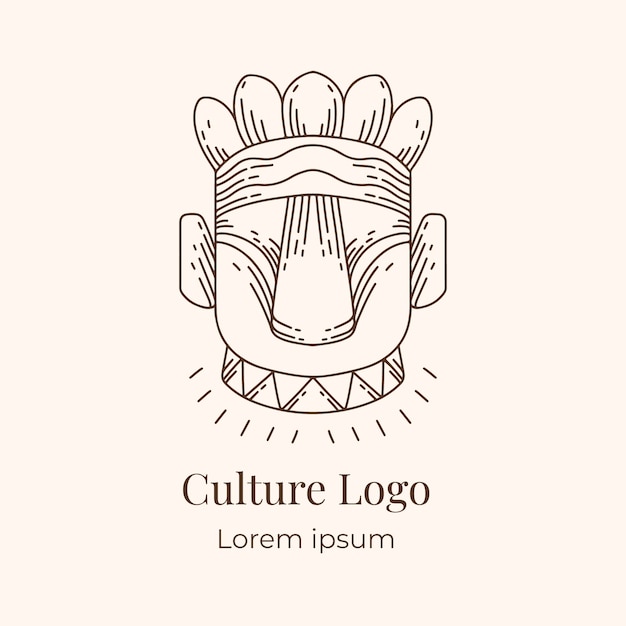 Free Vector culture logo design template