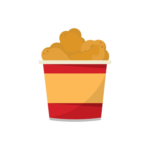 Free Vector a cup of fried chickens graphic illustration