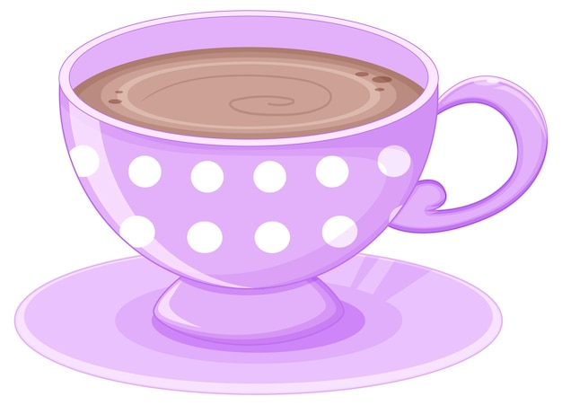 A cup of tea in purple colour