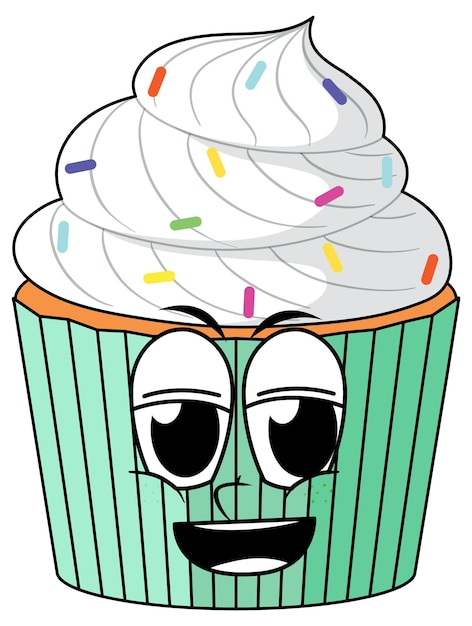 Free Vector cupcake with white cream