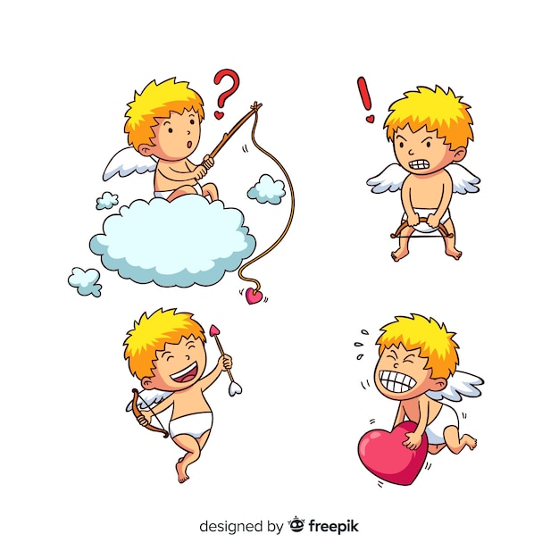 Free Vector cupid character collection