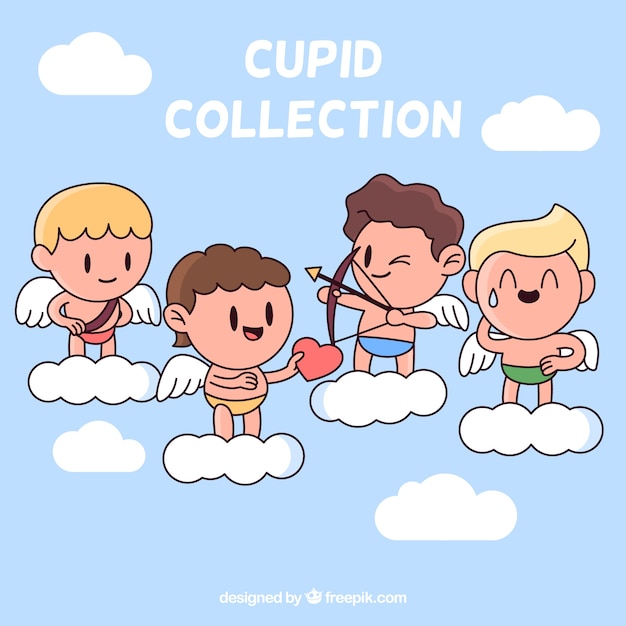 Cupid collection in flat design