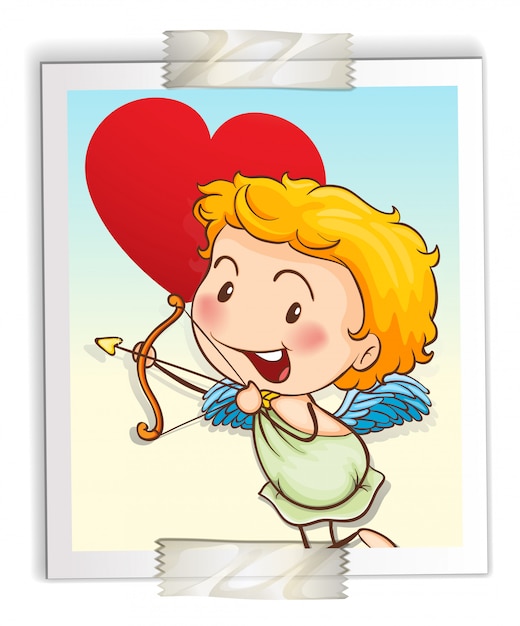 Cupid with bow and arrow