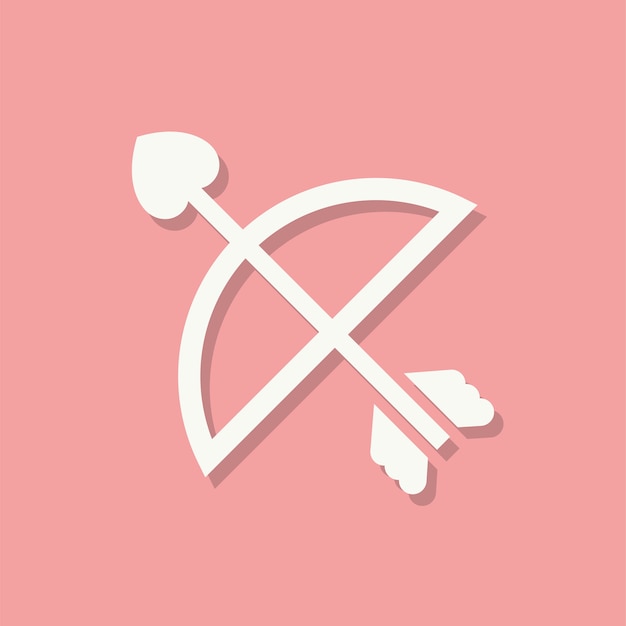 Free Vector cupids arrow valentines day icon