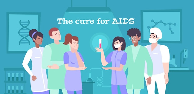 Cure for AIDS illustration