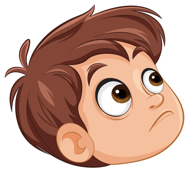 Free Vector curious boy cartoon character