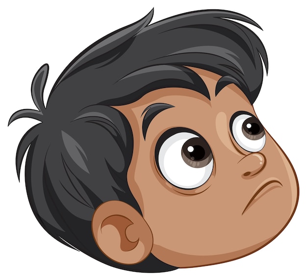 Free Vector curious boy cartoon character