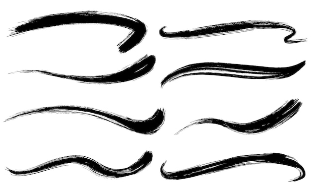 curl brush stroke collection