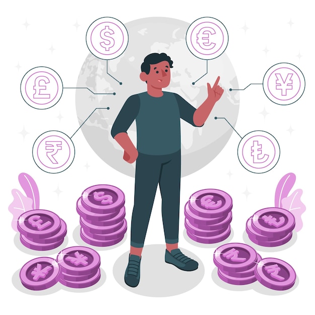 Free Vector currency concept illustration