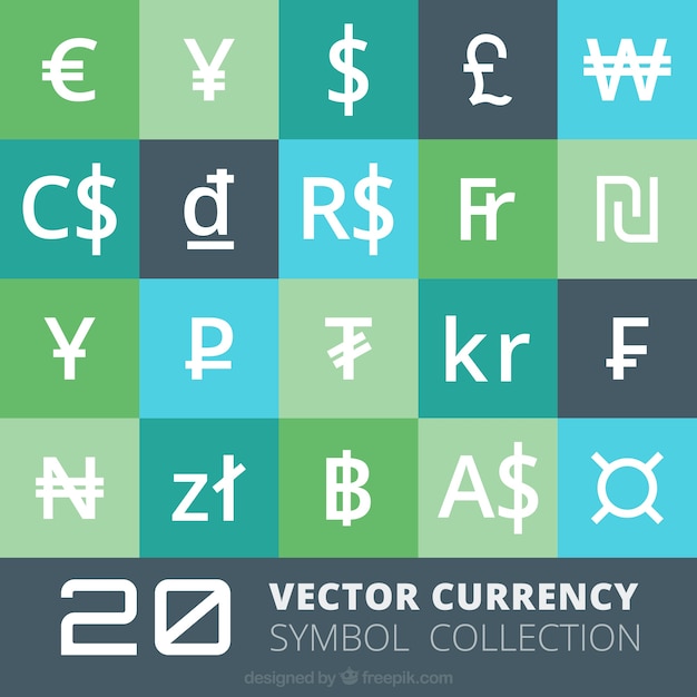 Currency symbols collection