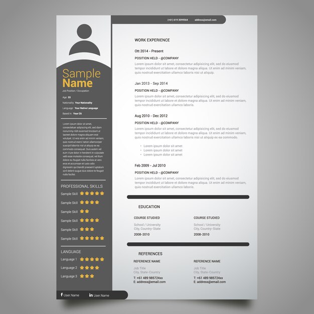 Curriculum template design