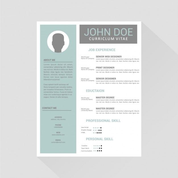 Curriculum vitae template design