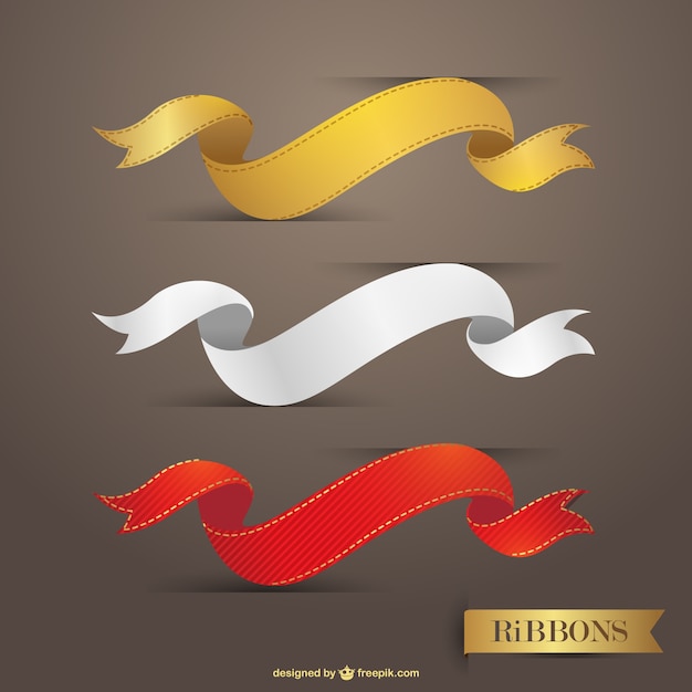 Free Vector curvy ribbons