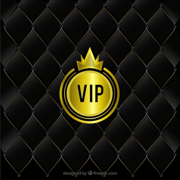 Free vector cushion background with vip gold badge