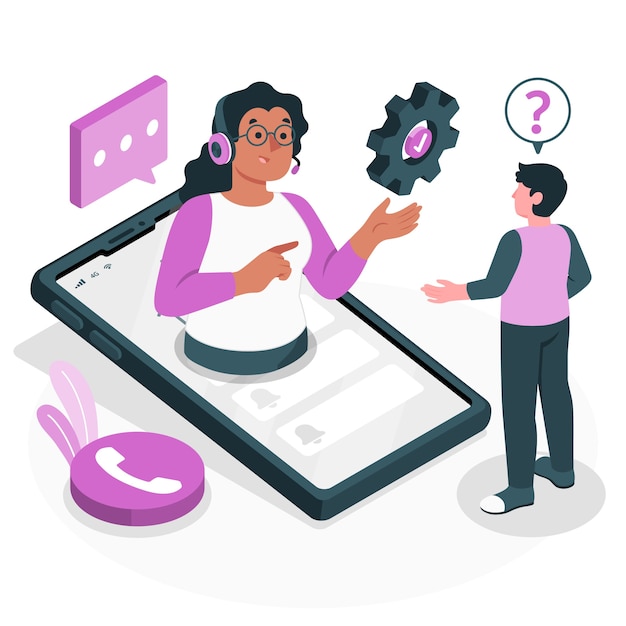 Free Vector customer service concept illustration