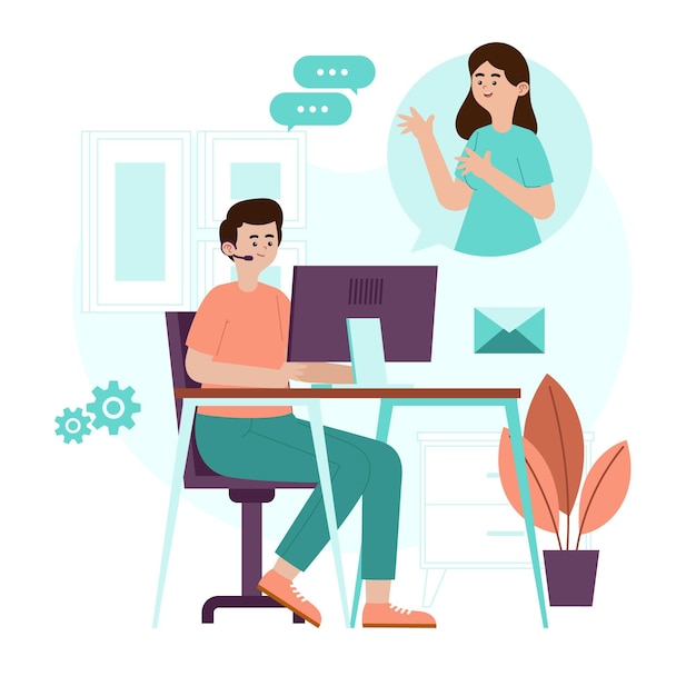 Customer support illustration