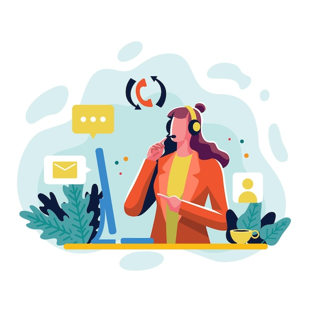 Free Vector customer support illustration