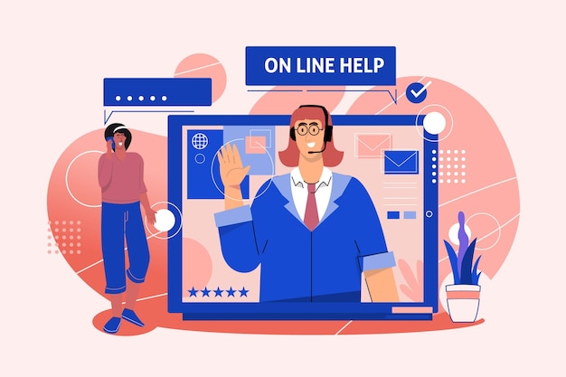 Customer support illustration