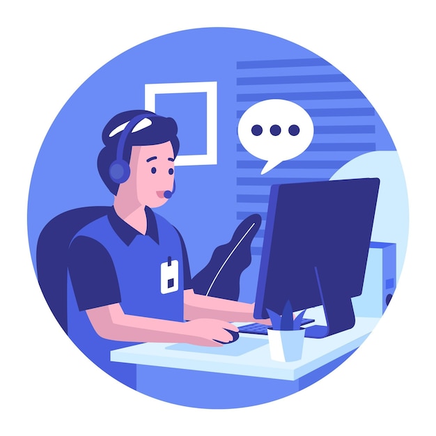 Customer support illustration