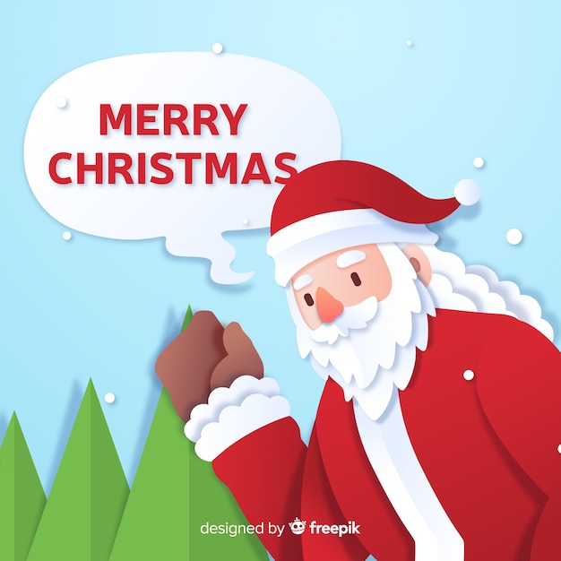 Cut out santa christmas background