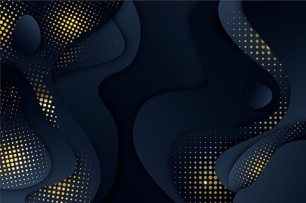 Free Vector cut shapes black paper background