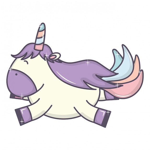 Cute adorable unicorn fairy character