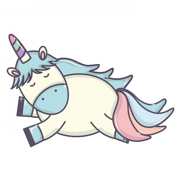 Cute adorable unicorn fairy character