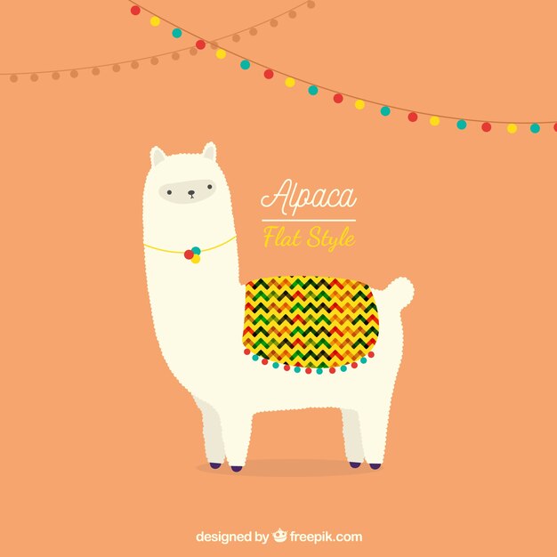 Cute alpaca background