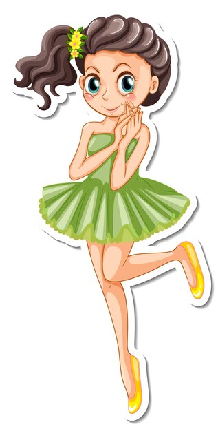 Cute angel cartoon character sticker