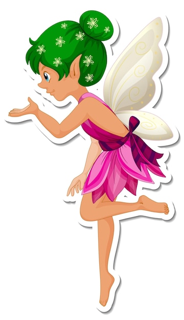 Free Vector cute angel cartoon character sticker