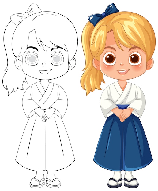 Free Vector cute angel kids illustration