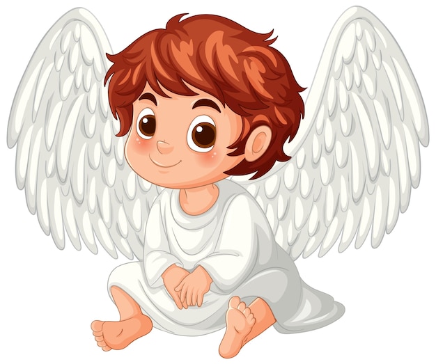 Free Vector cute angelic child illustration