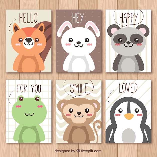 Cute animal cards