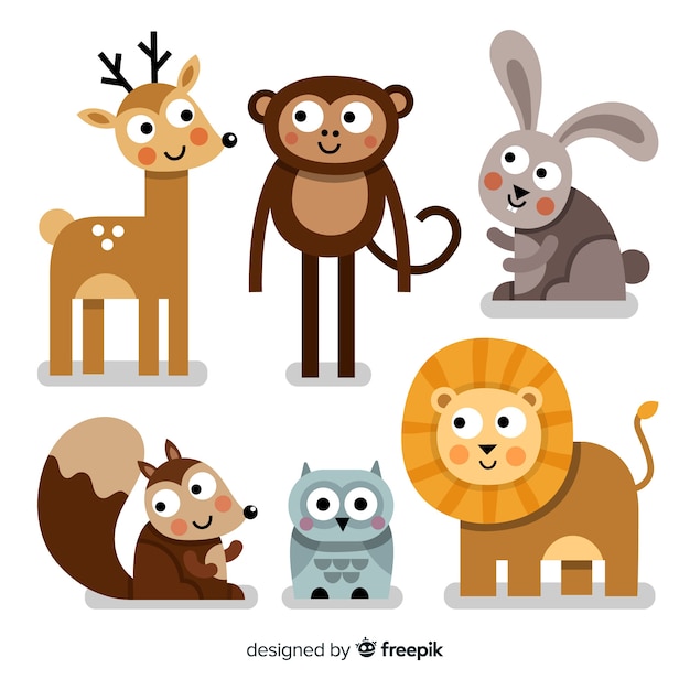 Cute animal collection with deer