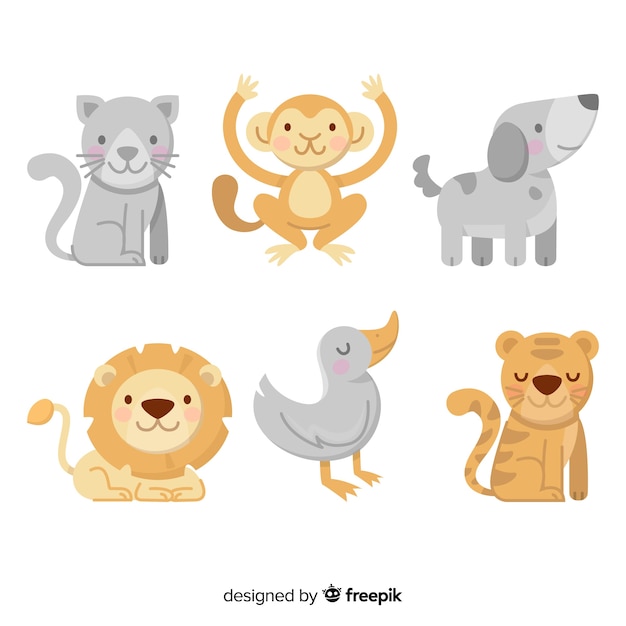 Cute animal collection with wildlings