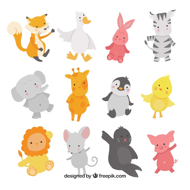 Free Vector cute animal collection