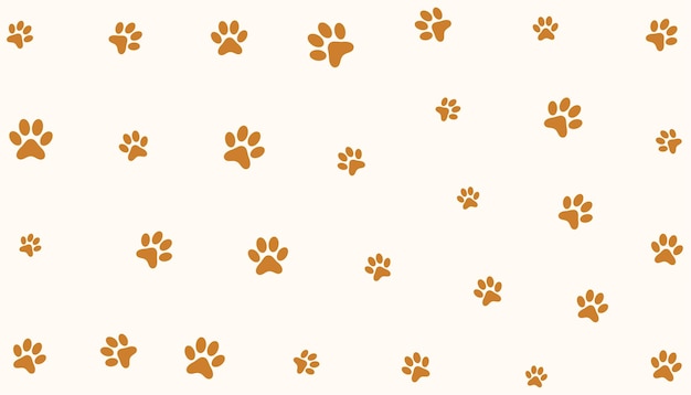 Cute animal paw print pattern background for fauna fun