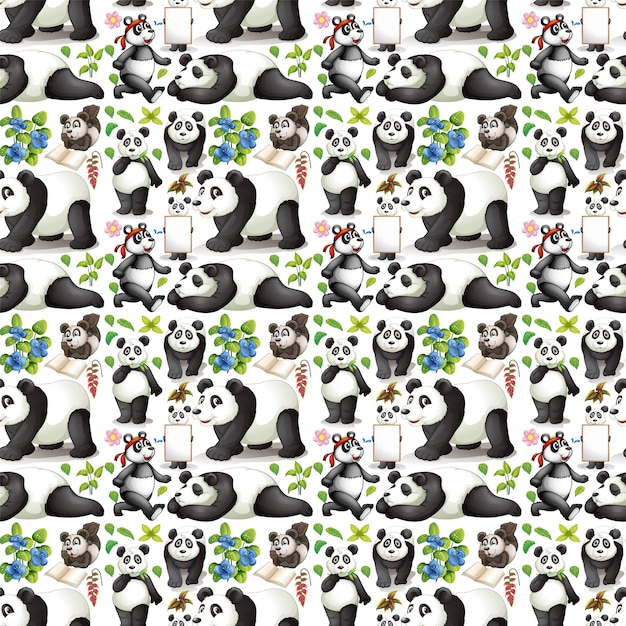 Free Vector cute animals cartoon seamless background