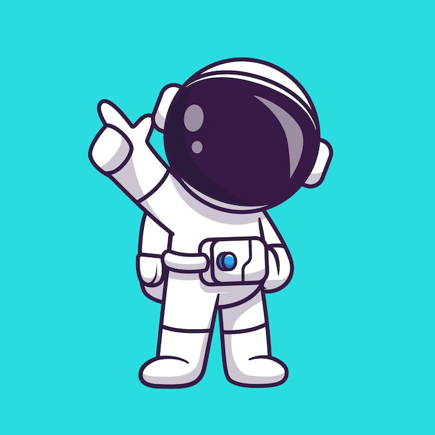 Cute Astronaut Dance Cartoon Vector Icon Illustration. Technology Science Icon Concept Isolated Premium Vector. Flat Cartoon Style